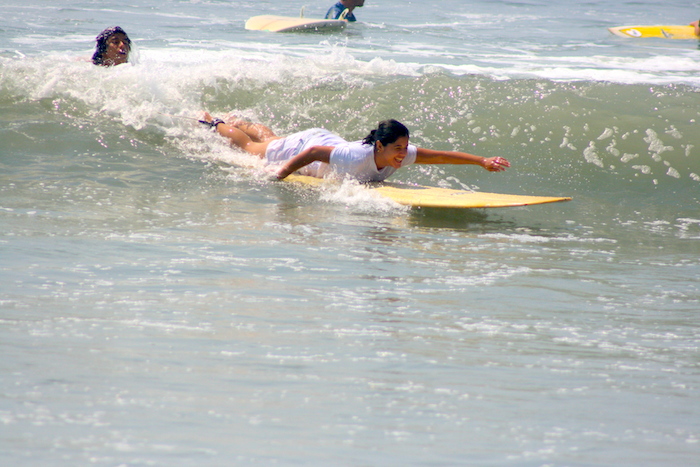 Surf practice in Huatulco