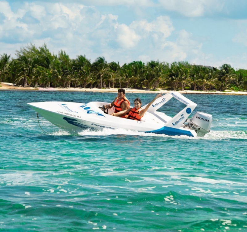 Speed Boat & Camel Caravan