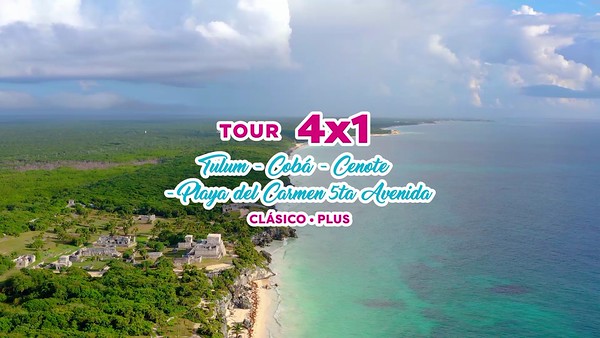 Tour 4X1 Tulum, Coba, Cenote y Playa del Carmen